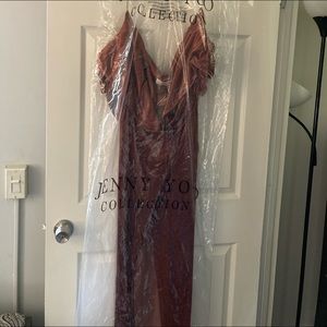 Jenny Yoo Velvet Stretch Marin Dress English Rose